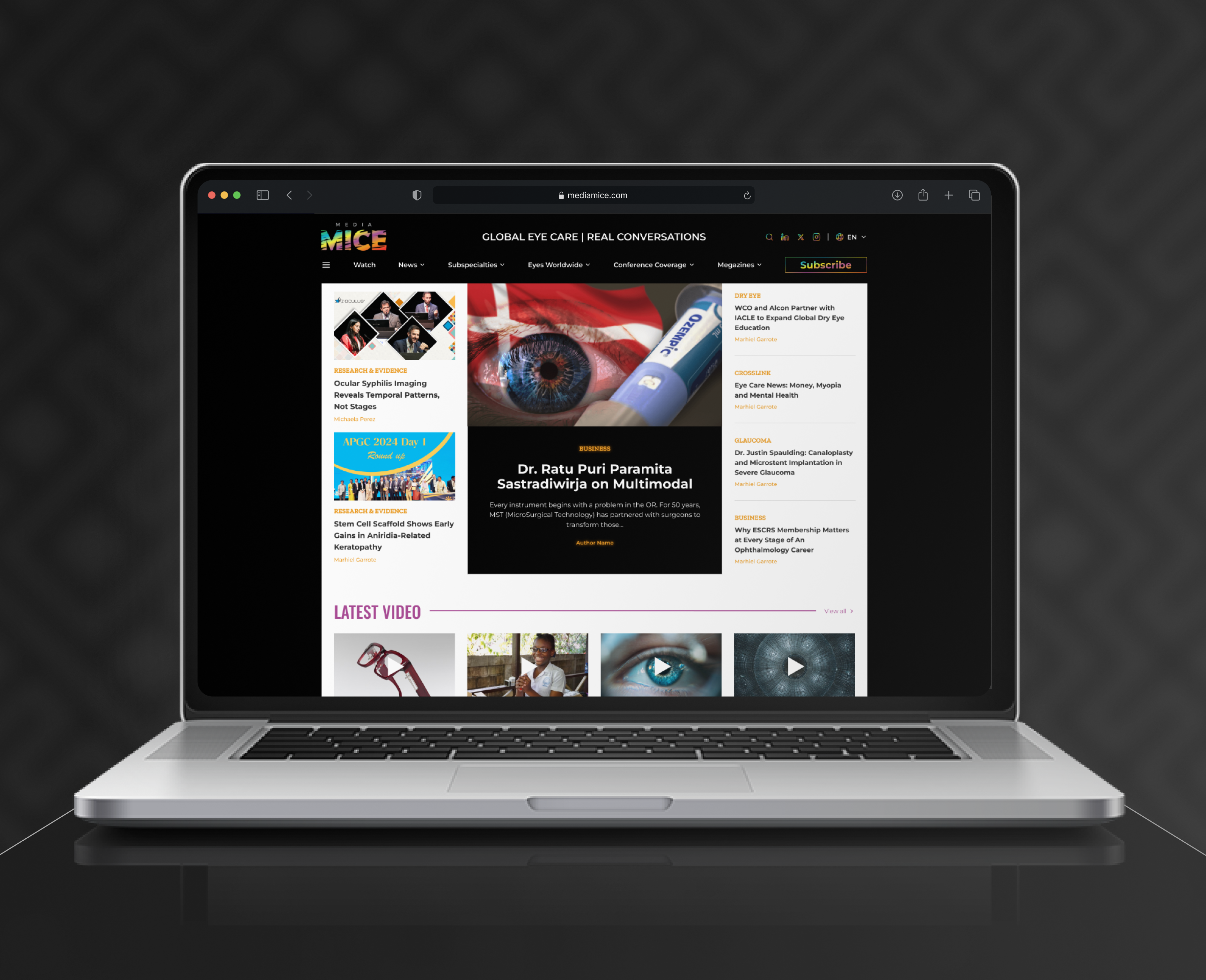 MediaMICE website cover